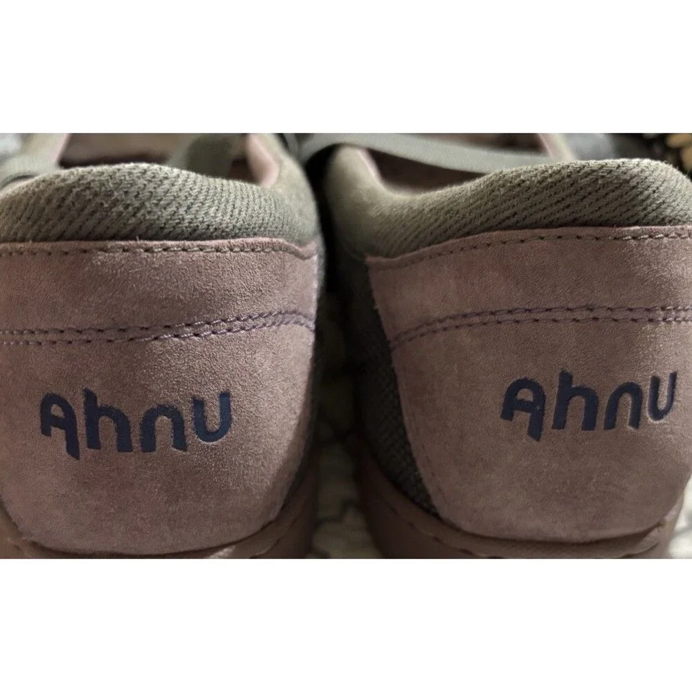 Ahnu by Teva Telegraph Women's Size 10 Mary Jane Flats Grey Pink Polka Dot Sport